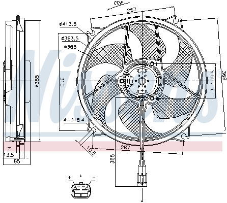 Nissens Ventilatorwiel-motorkoeling 85790