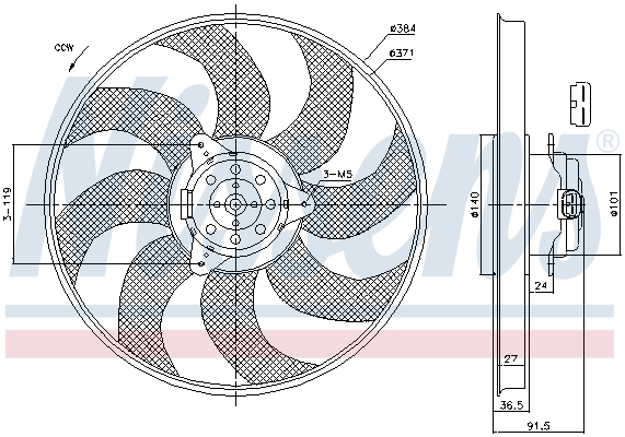 Nissens Ventilatorwiel-motorkoeling 85794