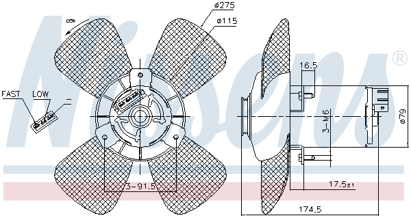 Nissens Ventilatorwiel-motorkoeling 85801