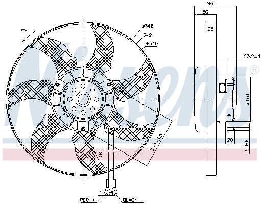 Nissens Ventilatorwiel-motorkoeling 85802