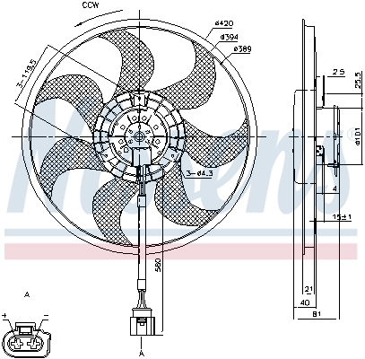 Nissens Ventilatorwiel-motorkoeling 85805