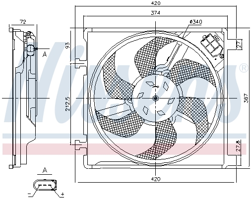 Nissens Ventilatorwiel-motorkoeling 85868