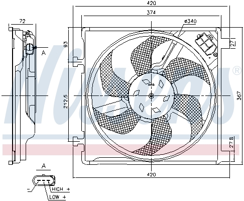 Nissens Ventilatorwiel-motorkoeling 85869