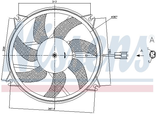 Nissens Ventilatorwiel-motorkoeling 85886