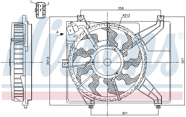 Nissens Ventilatorwiel-motorkoeling 85893