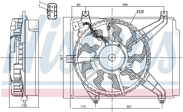 Nissens Ventilatorwiel-motorkoeling 85894