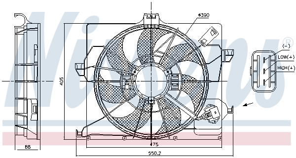 Nissens Ventilatorwiel-motorkoeling 85898