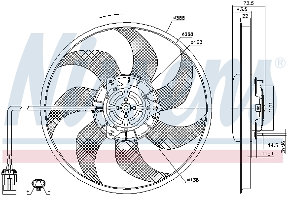 Nissens Ventilatorwiel-motorkoeling 85934