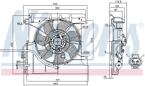 Nissens Ventilatorwiel-motorkoeling 85939