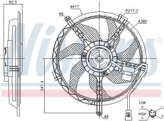 Nissens Ventilatorwiel-motorkoeling 85945