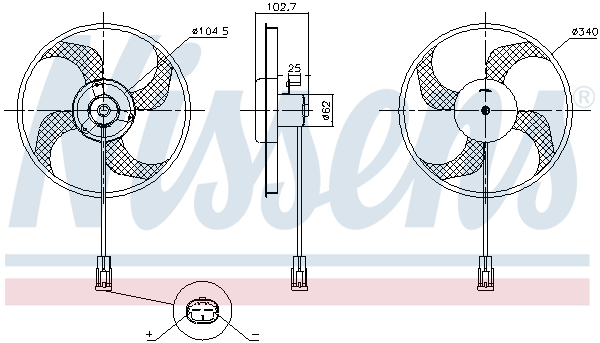 Nissens Ventilatorwiel-motorkoeling 85947