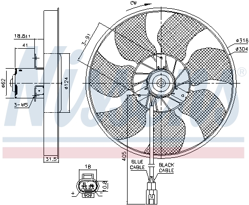 Nissens Ventilatorwiel-motorkoeling 85957