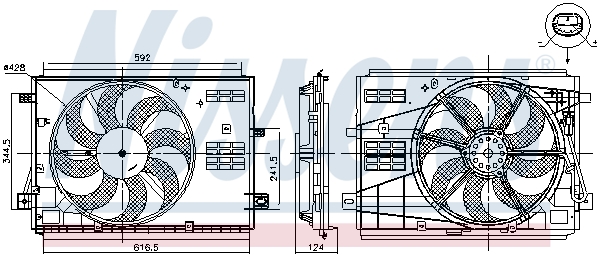 Ventilatorwiel-motorkoeling Nissens 85973