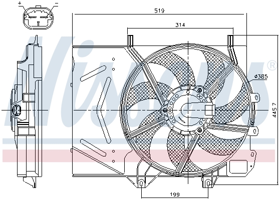 Nissens Ventilatorwiel-motorkoeling 85986