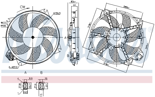 Nissens Ventilatorwiel-motorkoeling 85989