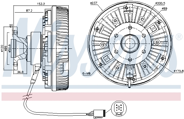 Nissens Visco-koppeling 86023