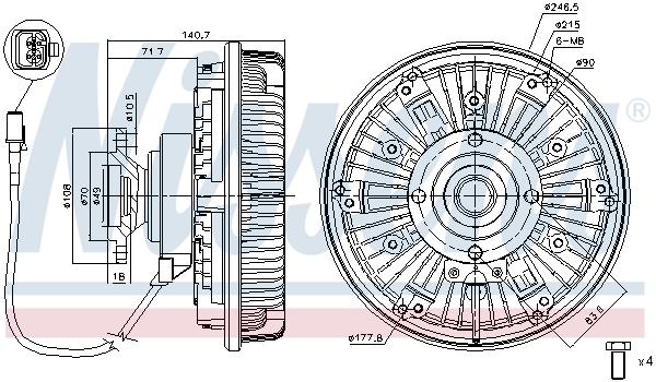 Nissens Visco-koppeling 86024