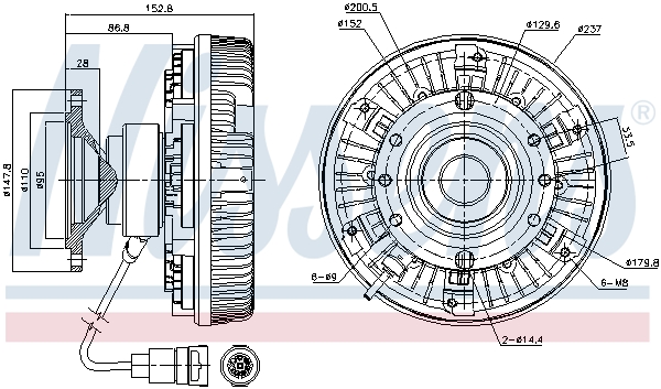 Nissens Visco-koppeling 86028