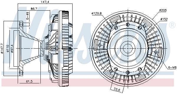 Nissens Visco-koppeling 86034