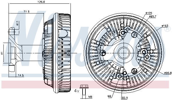 Nissens Koppeling, radiateurventilator 86057