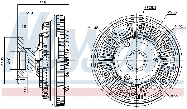 Nissens Visco-koppeling 86090