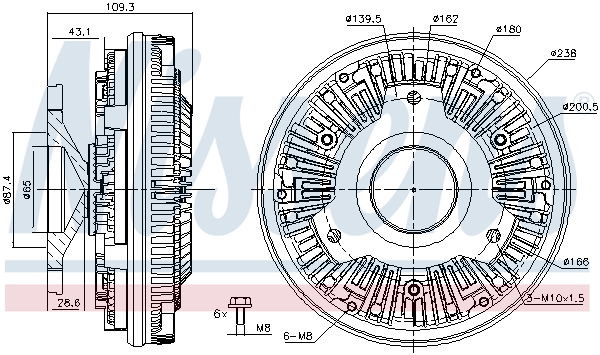 Nissens Koppeling, radiateurventilator 86105