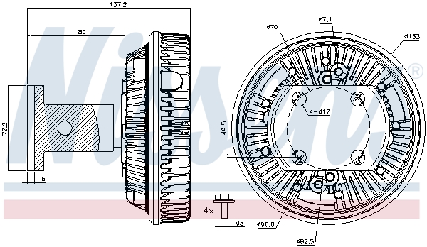 Nissens Koppeling, radiateurventilator 86138