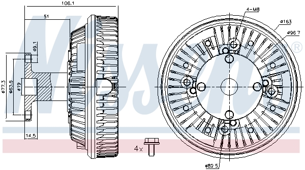 Nissens Koppeling, radiateurventilator 86142