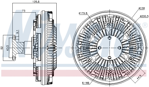 Nissens Visco-koppeling 86162