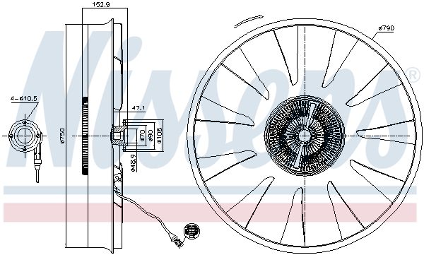 Visco-koppeling Nissens 86215