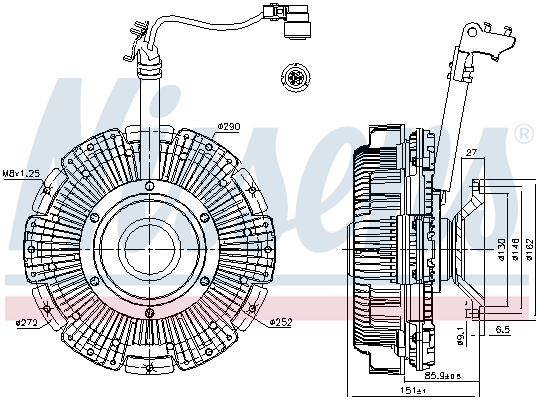 Visco-koppeling Nissens 86241