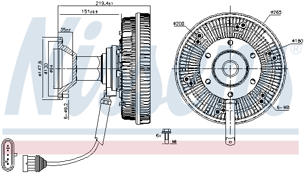 Visco-koppeling Nissens 86242