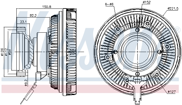 Visco-koppeling Nissens 86250