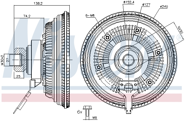 Nissens Koppeling, radiateurventilator 86251