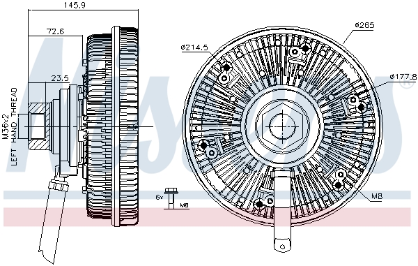 Nissens Koppeling, radiateurventilator 86267