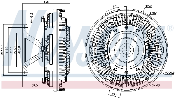 Nissens Koppeling, radiateurventilator 86376