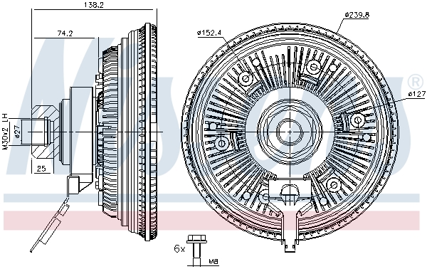 Nissens Koppeling, radiateurventilator 86377
