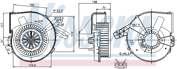 Nissens Kachelventilator 87028