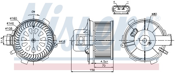 Nissens Kachelventilator 87045