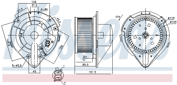 Nissens Kachelventilator 87066