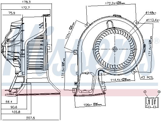 Nissens Kachelventilator 87067