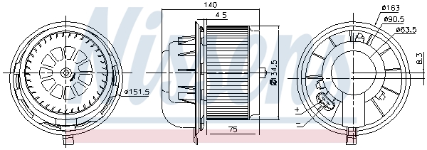 Nissens Kachelventilator 87077