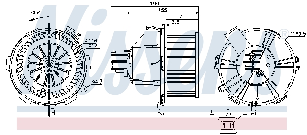 Nissens Kachelventilator 87085