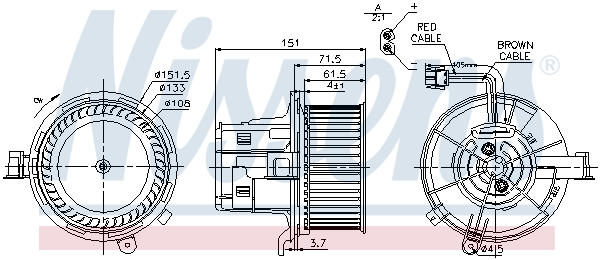 Nissens Kachelventilator 87109