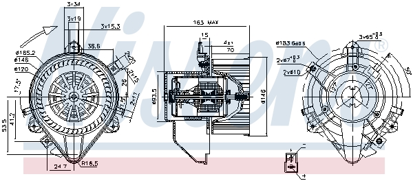 Nissens Kachelventilator 87131