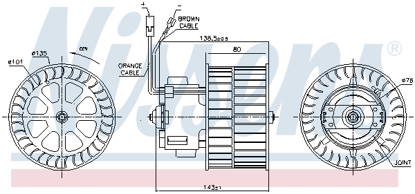 Nissens Kachelventilator 87143