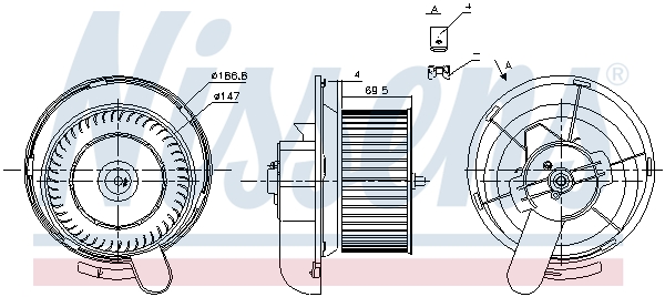 Nissens Kachelventilator 87145