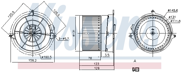 Nissens Kachelventilator 87205