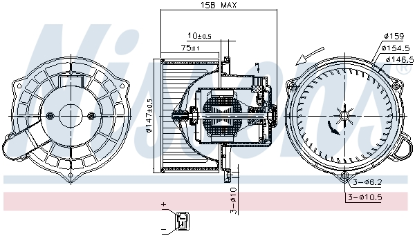 Nissens Kachelventilator 87234