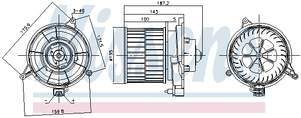 Nissens Kachelventilator 87312